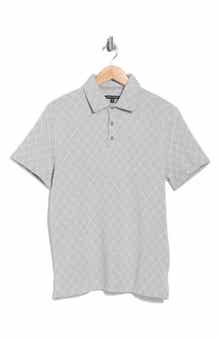 Robert Barakett Santo Geometric Print Cotton Blend Polo