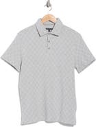 Robert Barakett Santo Geometric Print Cotton Blend Polo