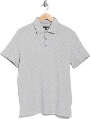 Robert Barakett Santo Geometric Print Cotton Blend Polo