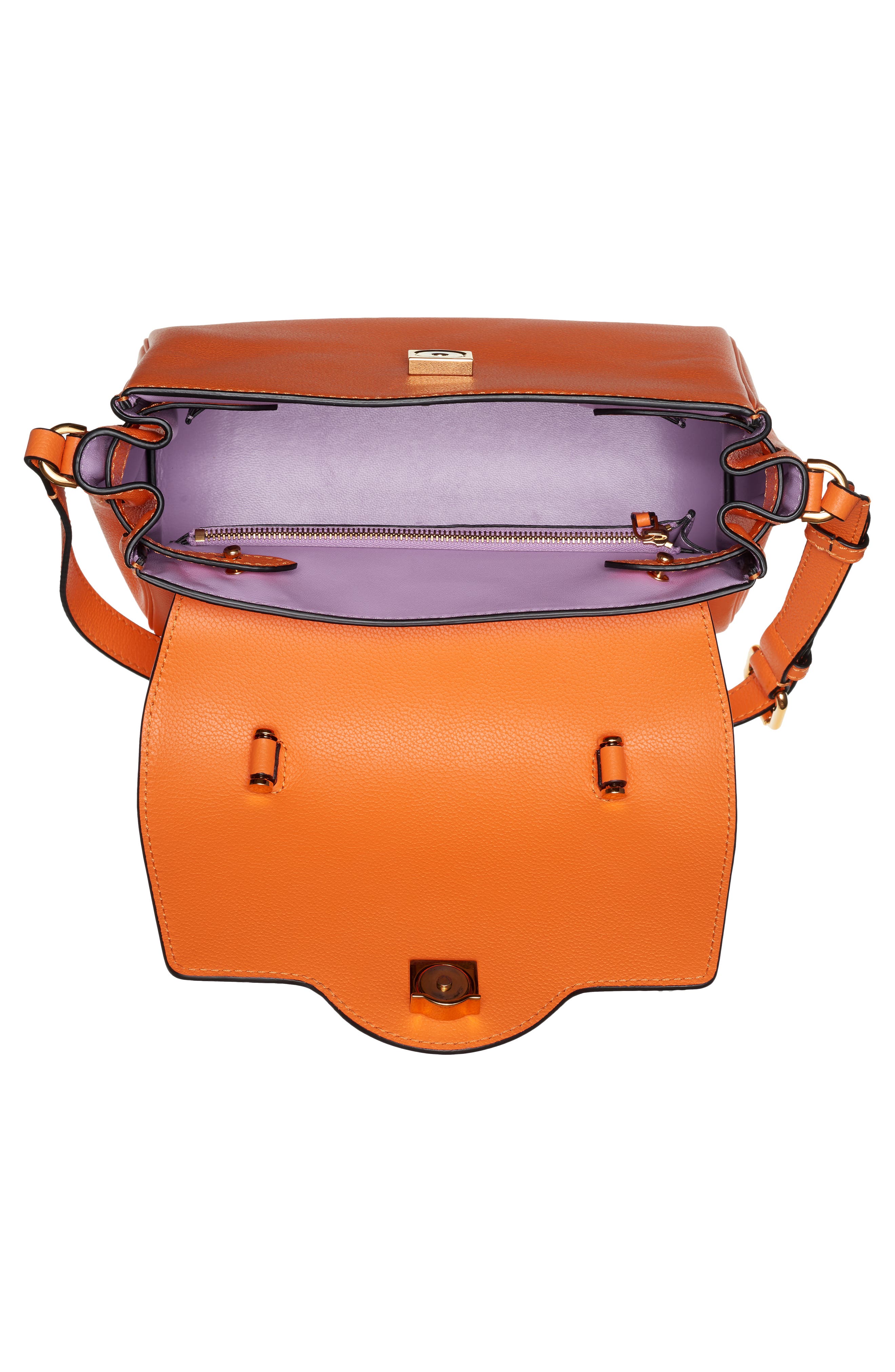 La Medusa Medium Leather Top Handle Bag, Alternate, color, ORANGE