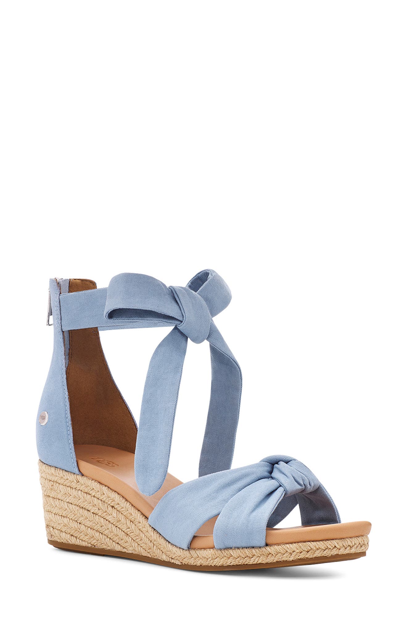 Yarrow Espadrille Wedge Sandal, Main, color, BLUE CANVAS