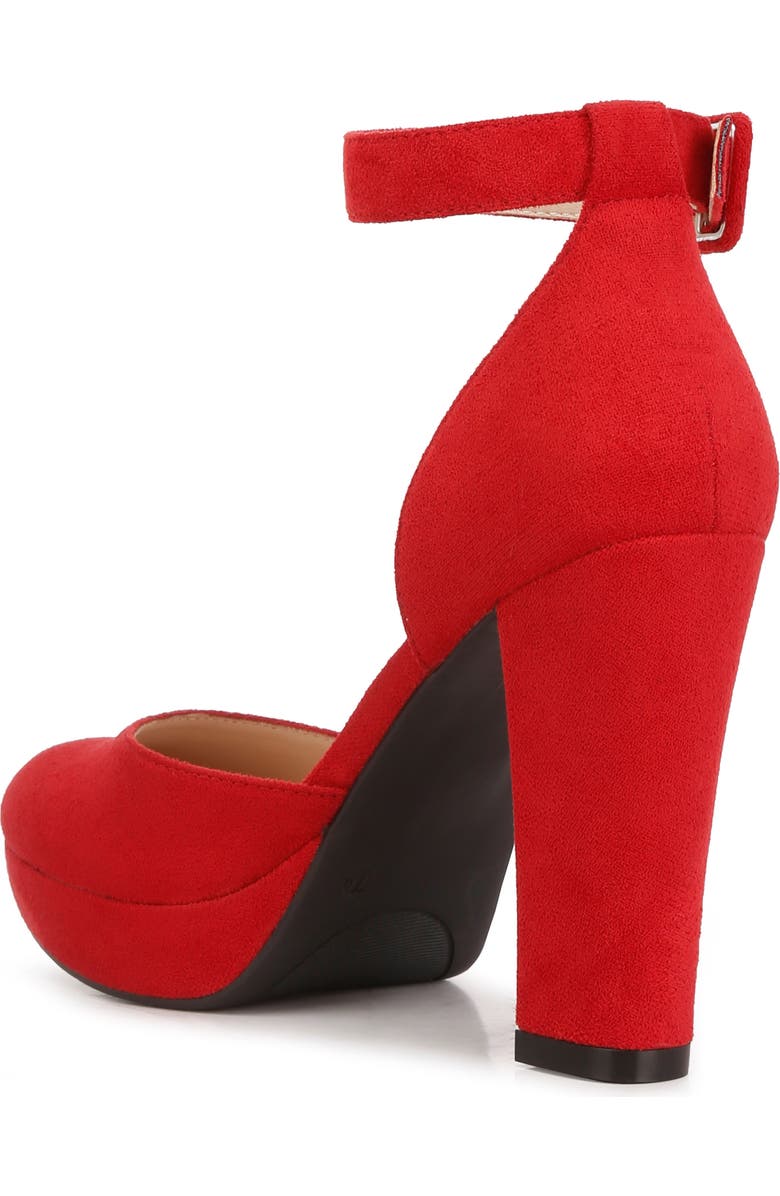 LONDON RAG Inigo Interchangeable Ankle Strap Platform Pump, Alternate, color, Red