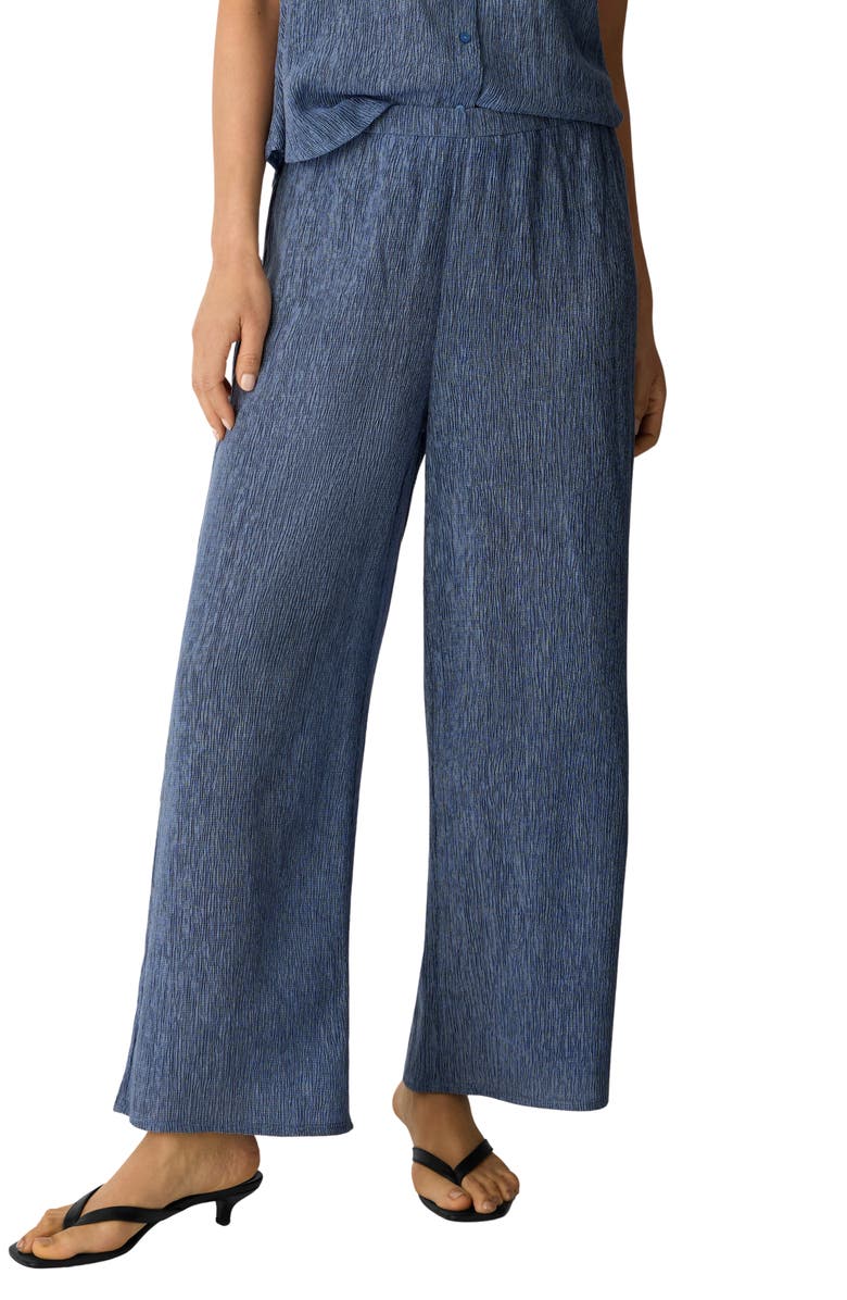 Eileen Fisher Ankle Wide Leg Pants, Main, color, Cornflower