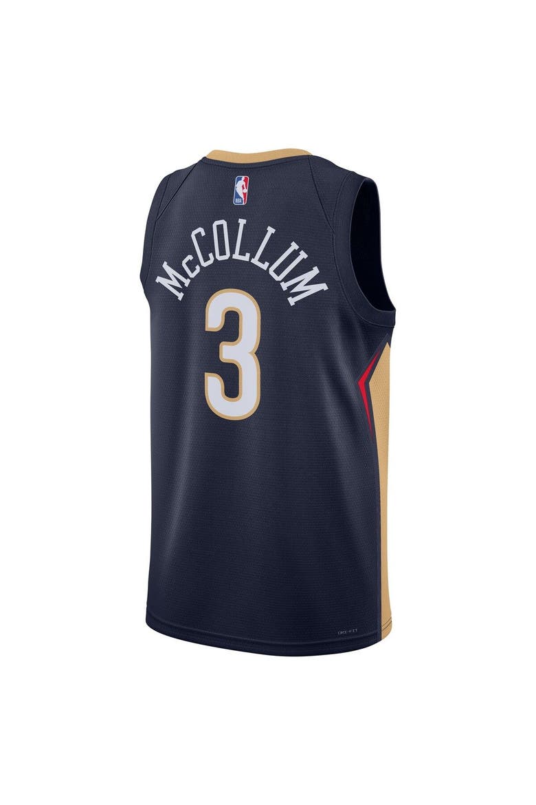 Unisex Nike C.J. McCollum Navy New Orleans Pelicans Swingman Jersey - Icon Edition, Alternate, color, Navy