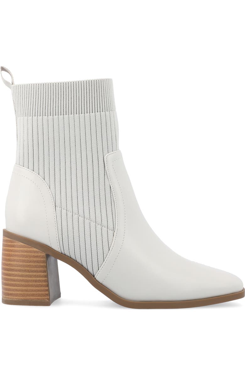 Journee Collection Harlowe Knit Bootie, Alternate, color, Stone