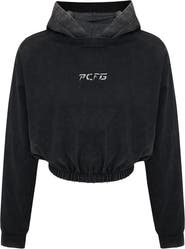 PCFG Cotton Acid Washed Crop Hoodie