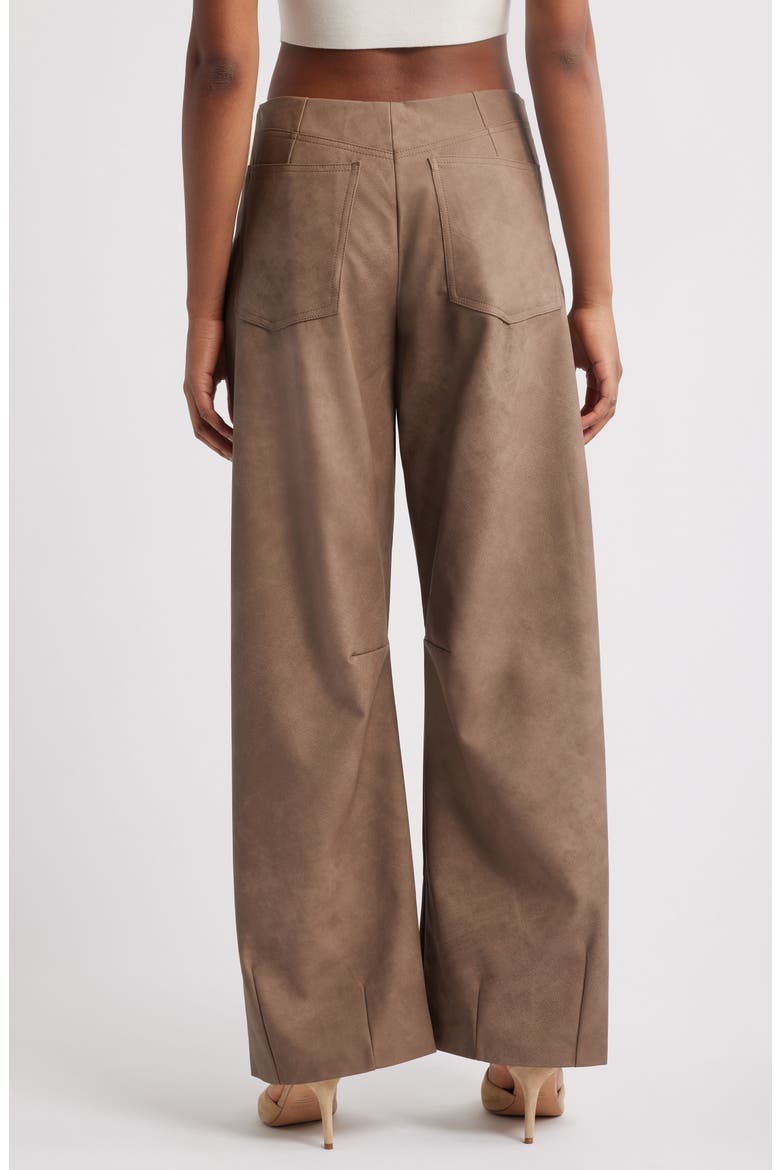 Faux Suede Balloon Pants, Alternate, color, MOCHA
