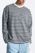 Brooklyn Industries Stripe Long Sleeve Cotton T-Shirt