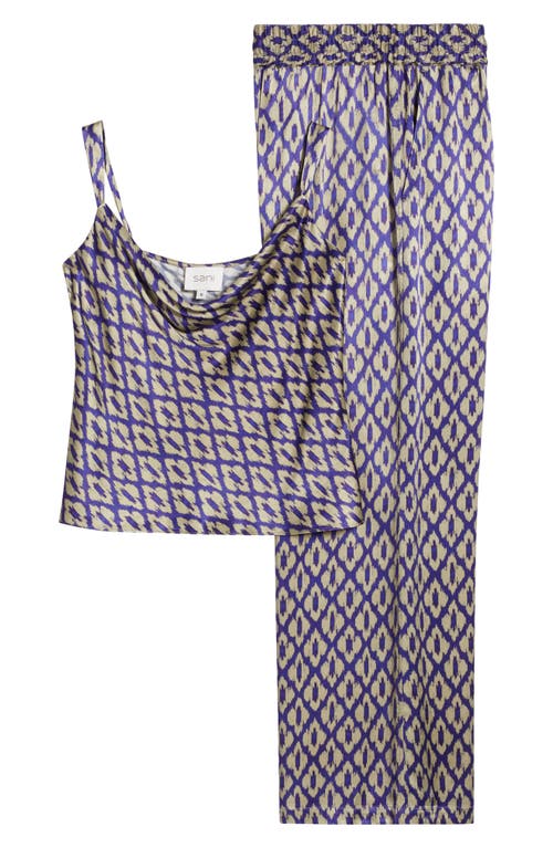 Sani Uma Ikat Print Camisole & Pants Set In Ikat Indigo