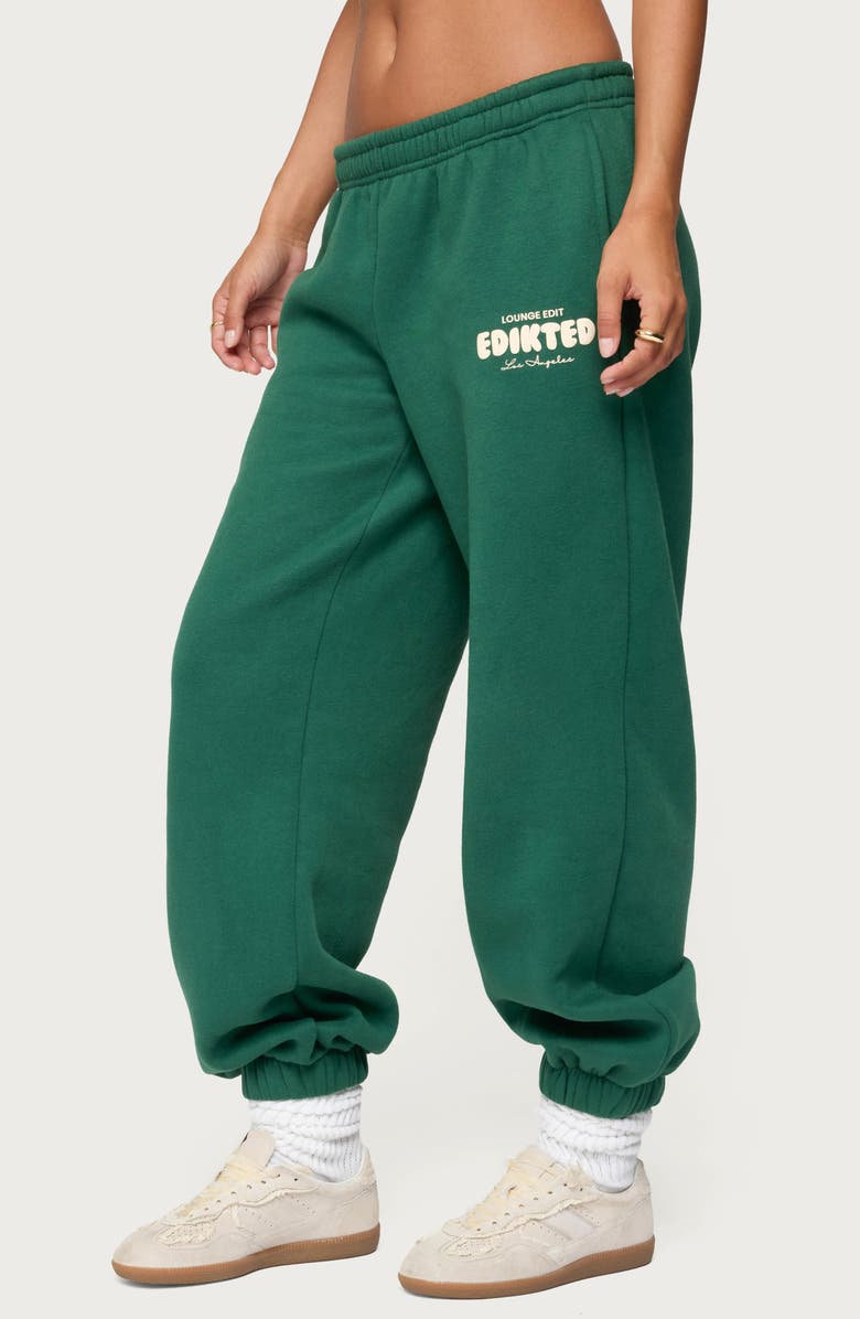 EDIKTED Lounge Edit Sweatpants, Alternate, color, Green