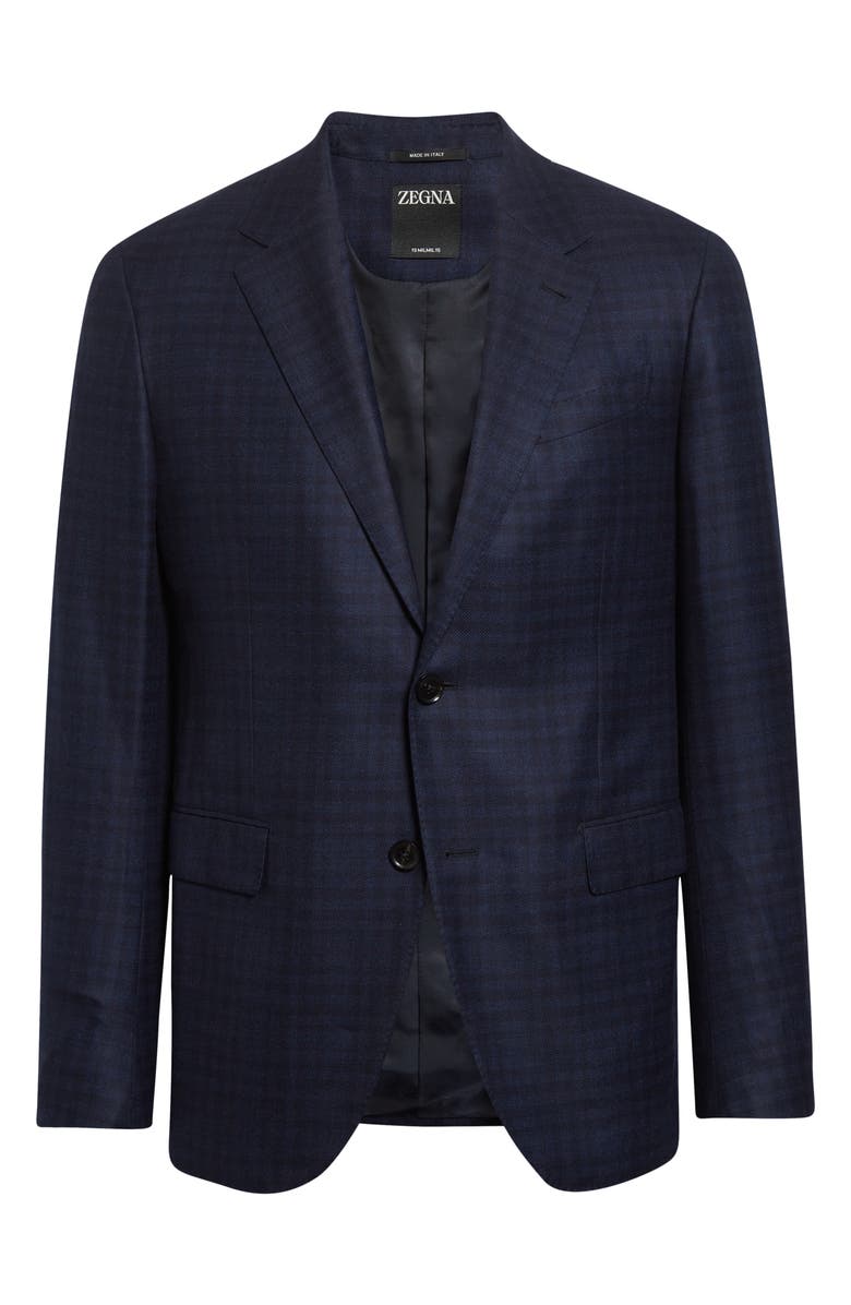 ZEGNA 15Milmil15 Microcheck Wool Sport Coat, Alternate, color, Dark Blue