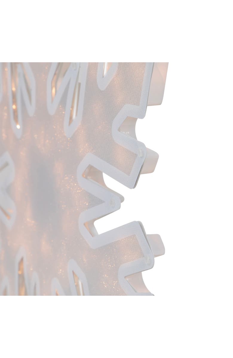 Northlight Lighted Snowflake Chistmas Window Decoration - 20" - Clear Lights, Alternate, color, White
