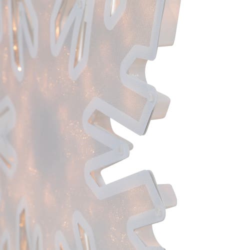 Northlight Lighted Snowflake Chistmas Window Decoration In White