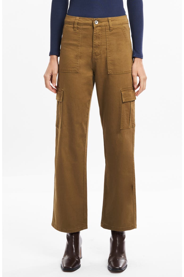 Angel High Waist Ankle Cargo Pants, Main, color, CAMEL