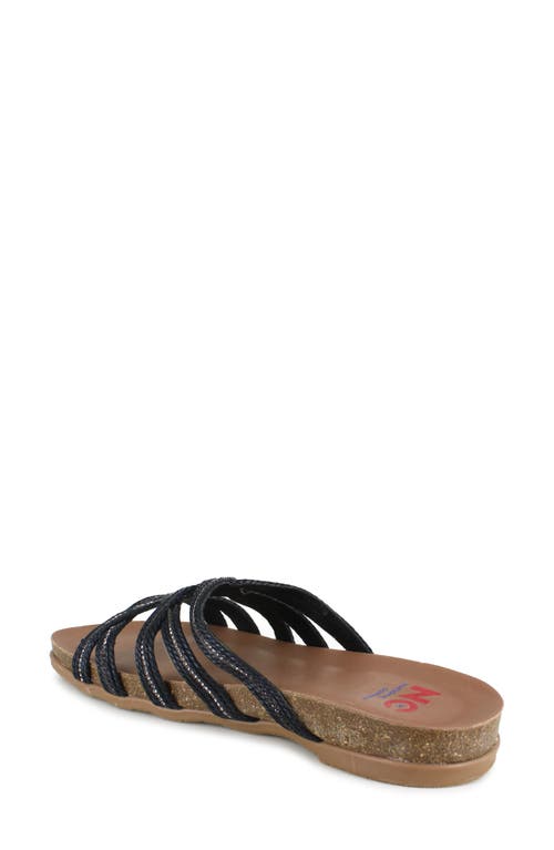 National Comfort Pontevedra Slide Sandal In Black Fabric