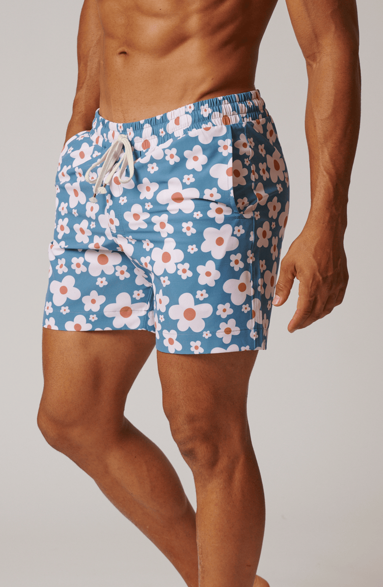 LEISURE LAB Camomile Swim Trunk, Alternate, color, Tidepool