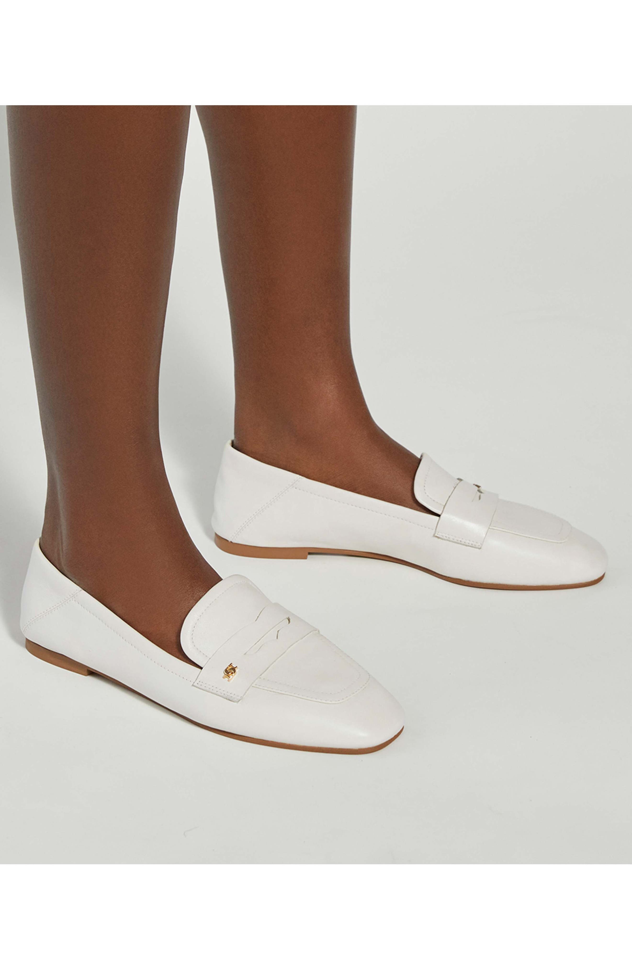 Dune London Glances Penny Loafer, Alternate, color, White