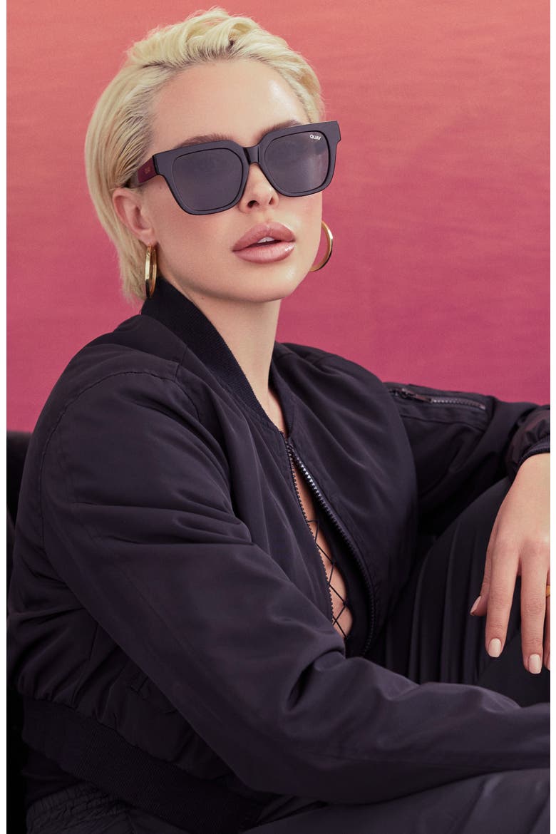 Australia PSA 45mm Square Sunglasses, Alternate, color, BLACK / SMOKE