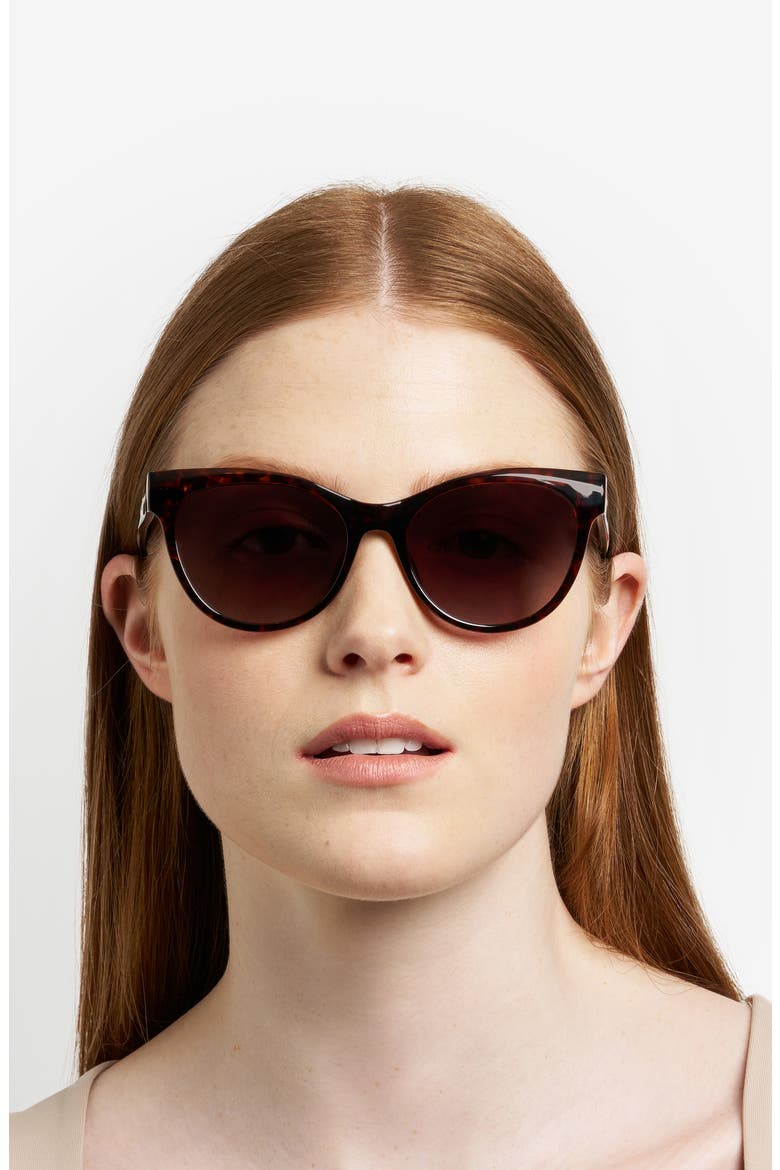 53mm Gradient Cat Eye Sunglasses, Alternate, color, HAVANA
