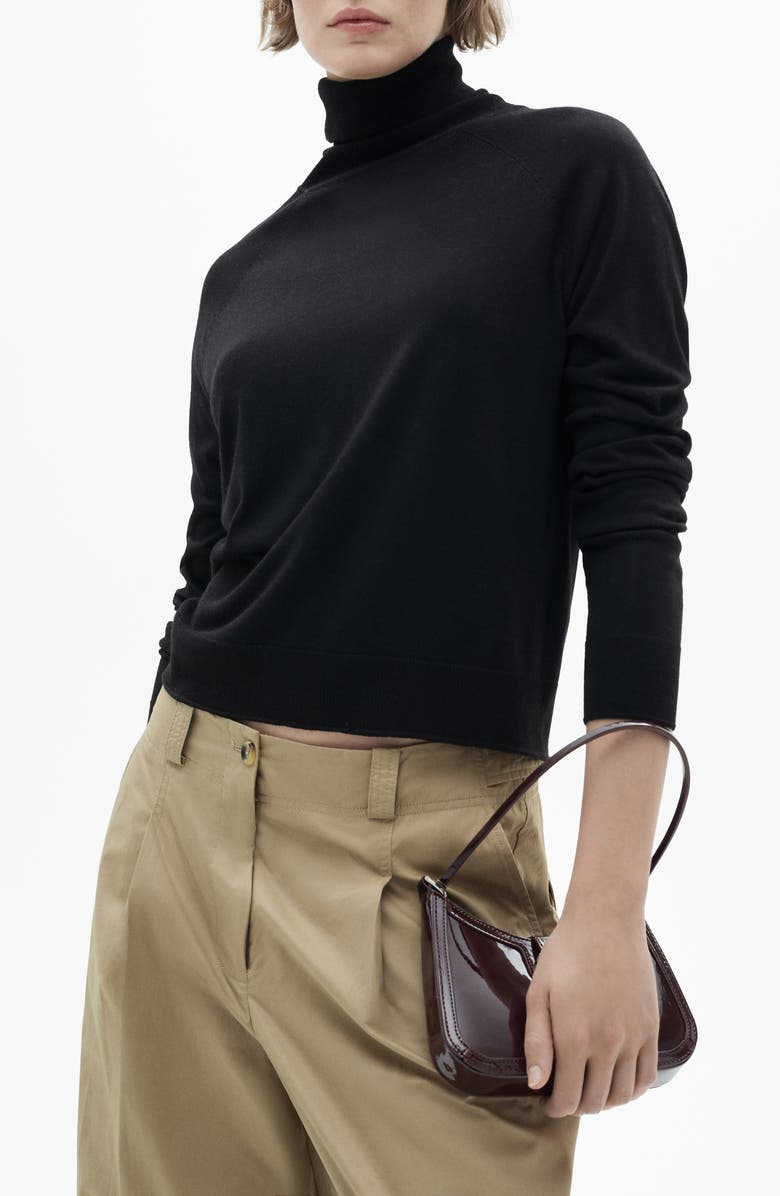 MANGO Fine Knit Turtleneck Sweater, Alternate, color,