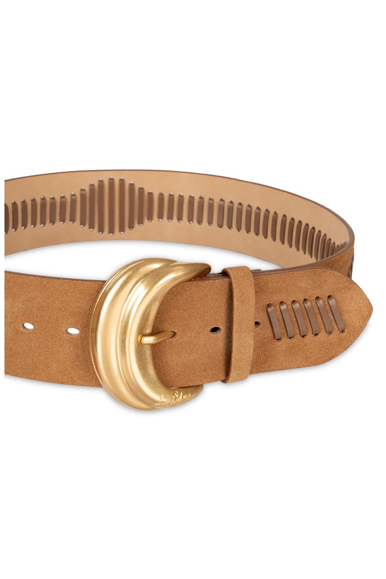 2 1/2 Inch Laced Suede Wide Belt, Alternate, color, TAN SUEDE