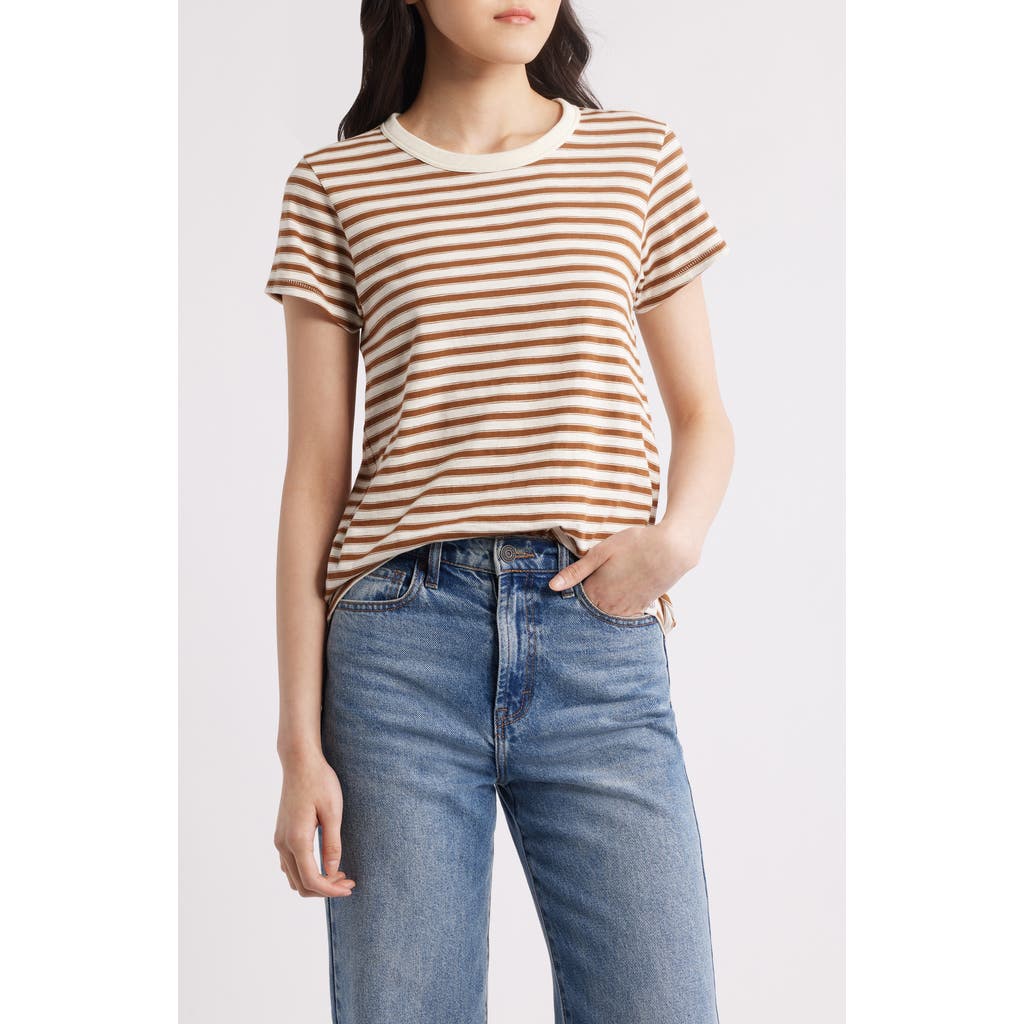 Rag & Bone The Slub Stripe T-shirt In Multi