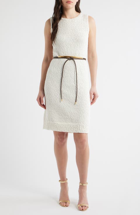 Bouclé Knit Sheath Dress
