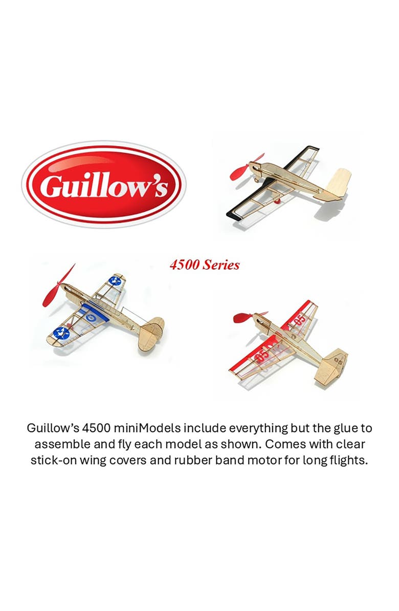 Guillow's Build N Fly Mini Model Kit, V-Tail, Diy Rubber Band Airplane Craft, Alternate, color, Multicolored