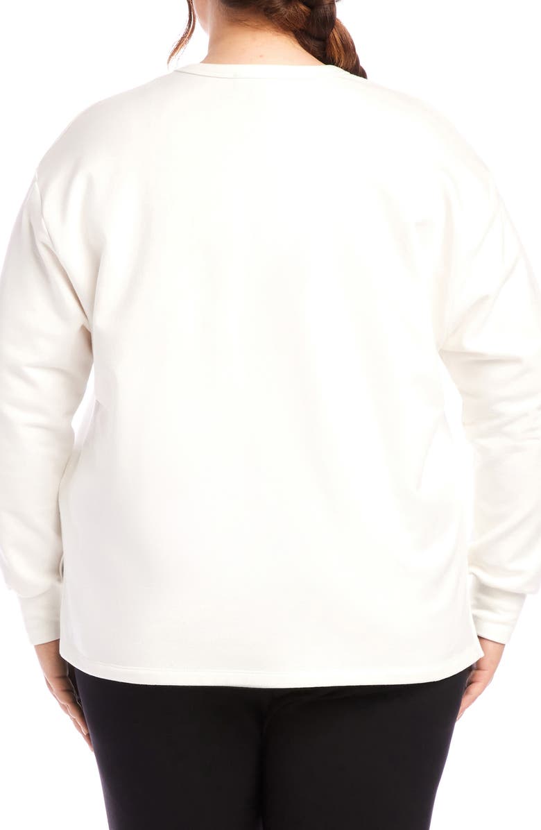 Karen Kane V-Neck Sweatshirt, Alternate, color,