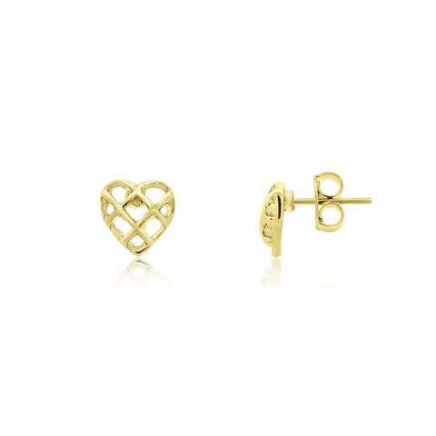Cage Heart Stud Earrings