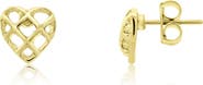 The Lovery Fine Jewelry Cage Heart Stud Earrings