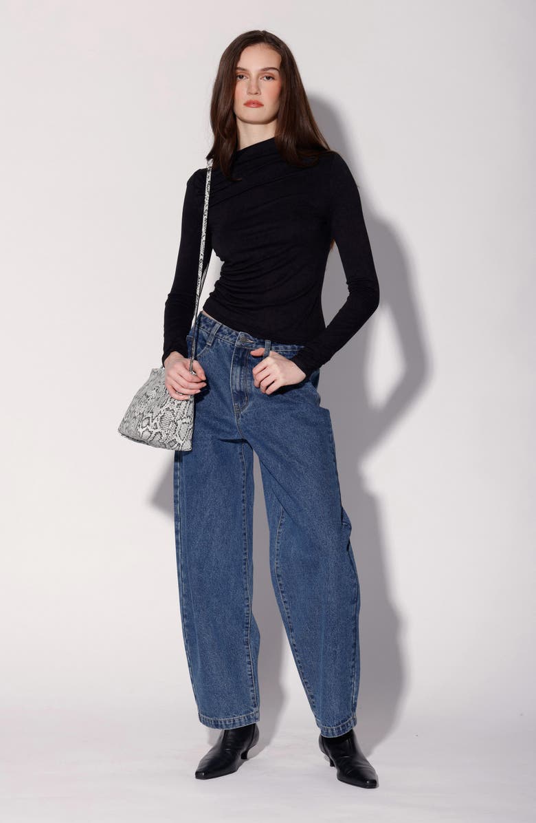 Walter Baker Celia Ruched Long Sleeve Top, Alternate, color,