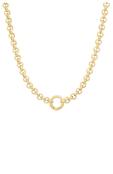 18k Gold Connector Chain Necklace
