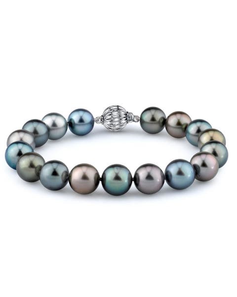 9-10mm Tahitian South Sea Multicolor Pearl Bracelet - Premier AAAA Quality