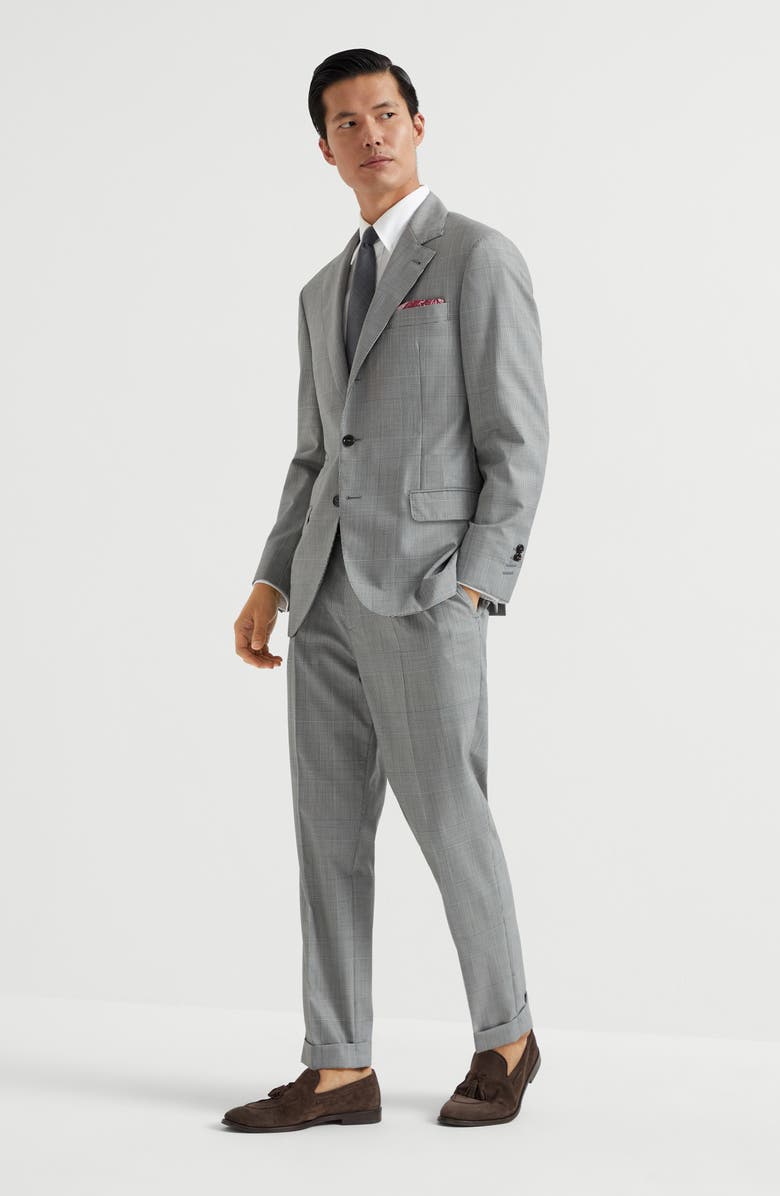 Brunello Cucinelli Prince of Wales blazer, Alternate, color, 