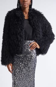 ST. JOHN Mongolian Faux Fur Jacket