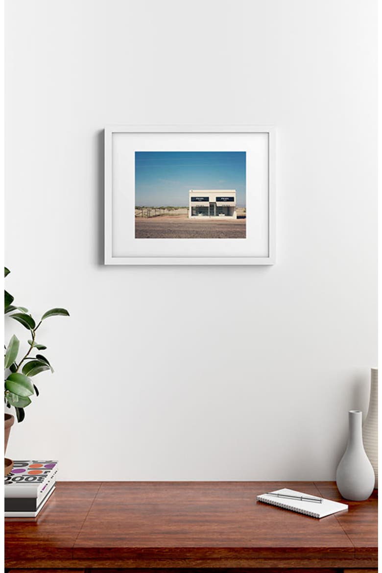 Irony in West Texas Framed Art Print, Alternate, color, BLUE