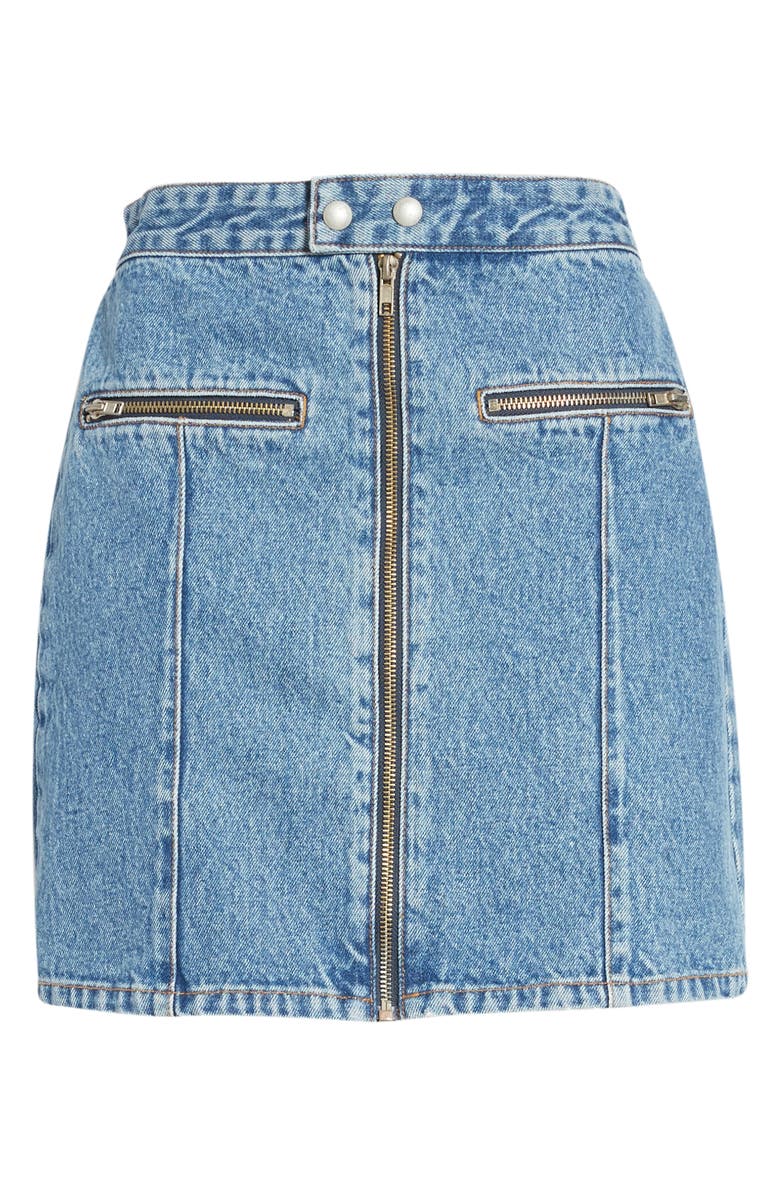 BLANKNYC Zip Detail Denim Miniskirt, Alternate, color, 