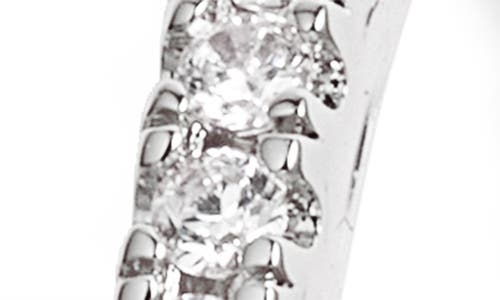 Nordstrom Cubic Zirconia Pavé Inside Out Hoop Earrings In Clear- Silver