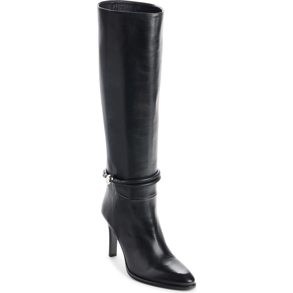 Isabel Marant Ieva Button 90 Leather Knee-high Boots In Black