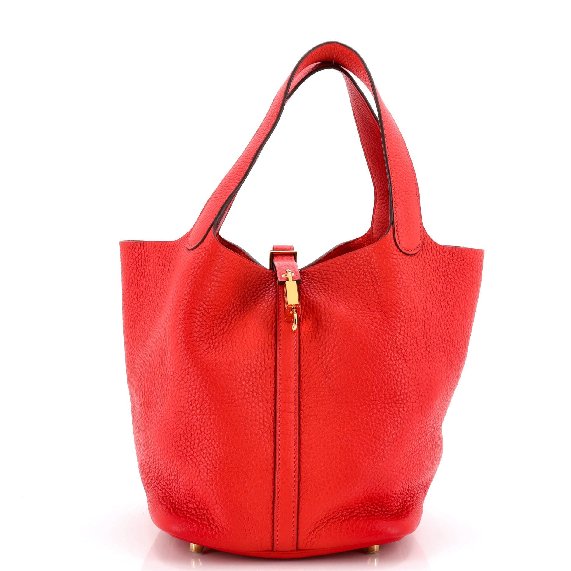 Picotin Lock Bag Clemence MM, Main, color, Red