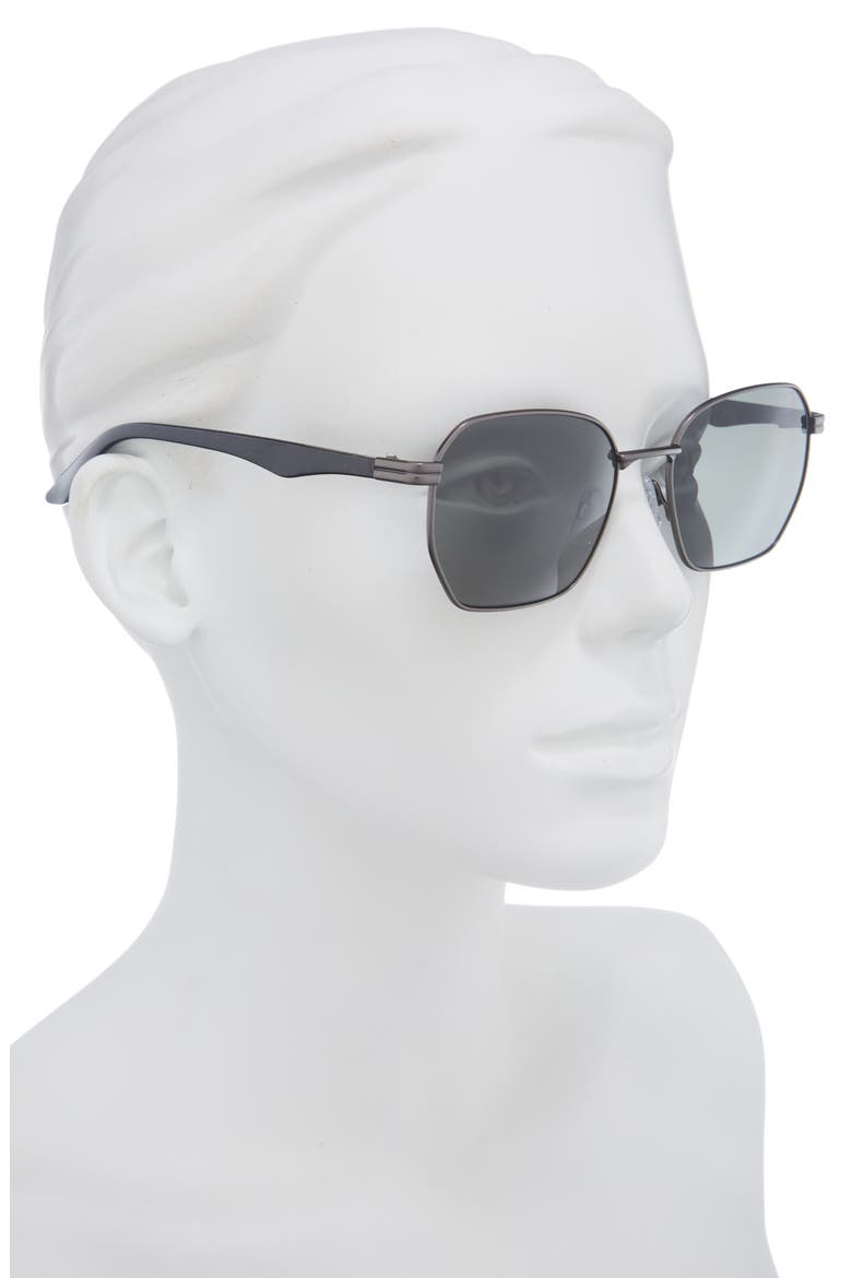 Gradient Oval Sunglasses, Alternate, color, GUNMETAL