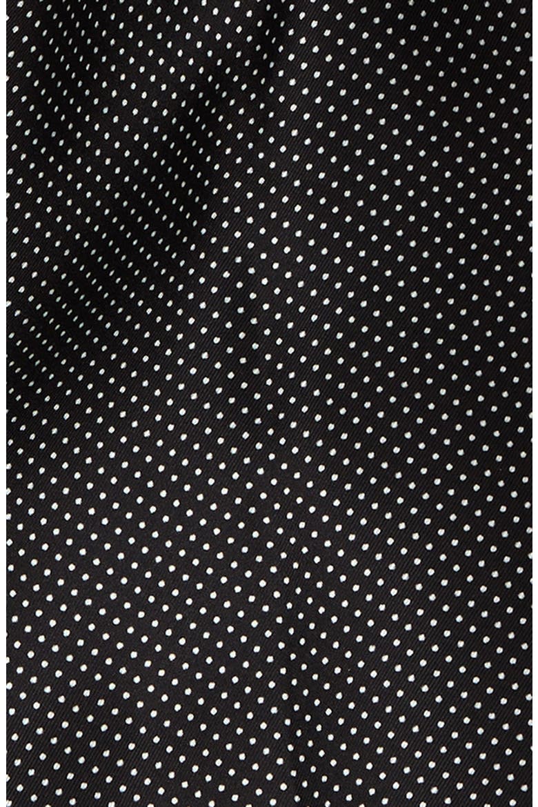 Polka Dot Silk Twill Fringe Scarf, Alternate, color, BLACK/ OFF WHITE