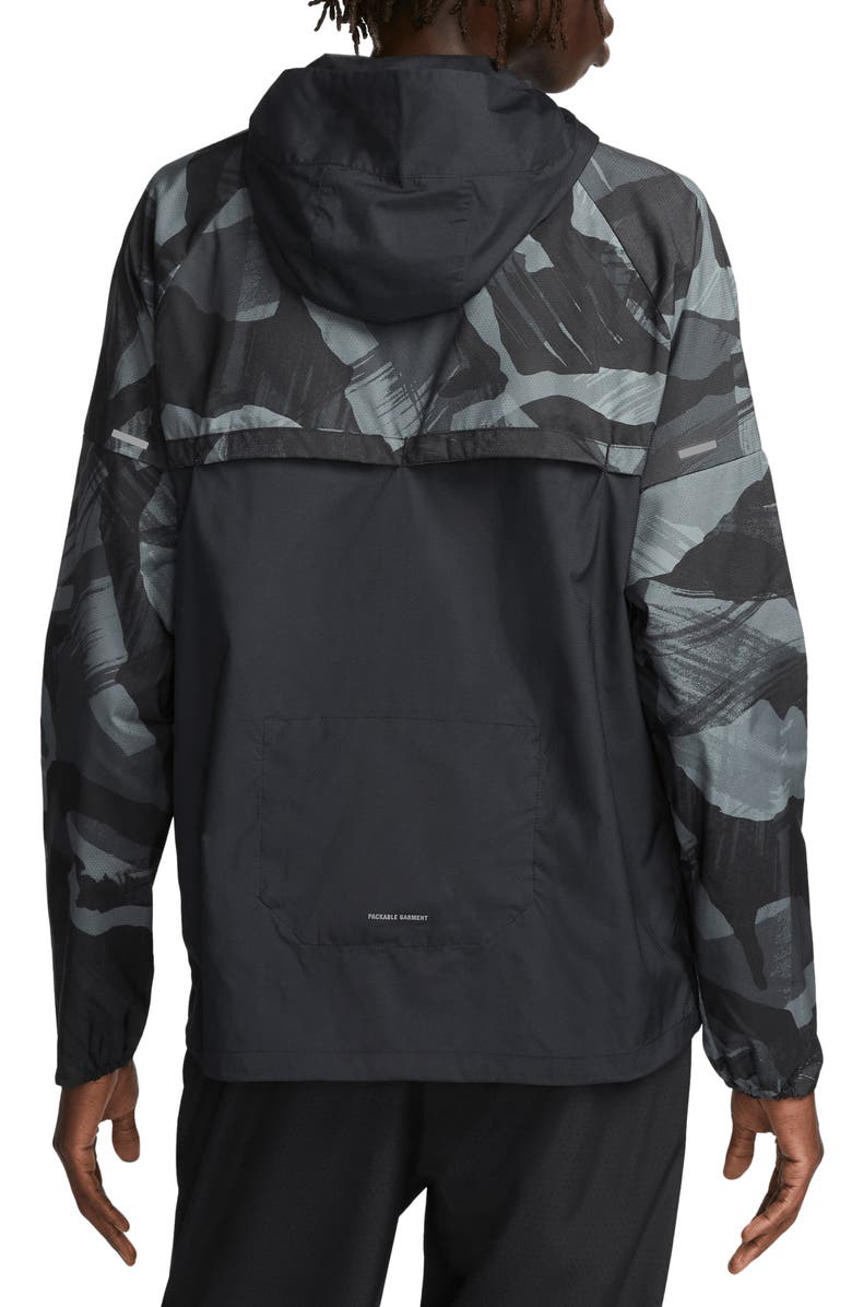 Nike Repel Camo Print Colorblock Water Repellent Zip-Up Hooded Jacket, Alternate, color,