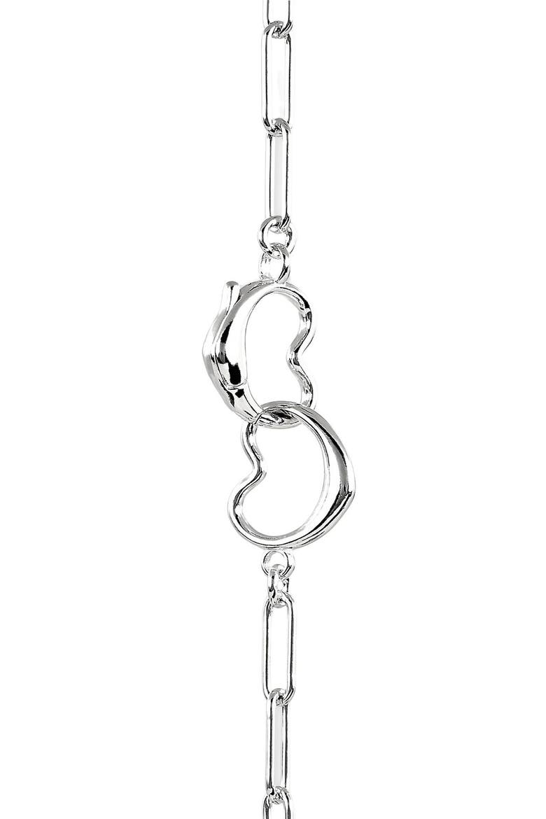 Linked Heart Pendant Necklace, Alternate, color, SILVER