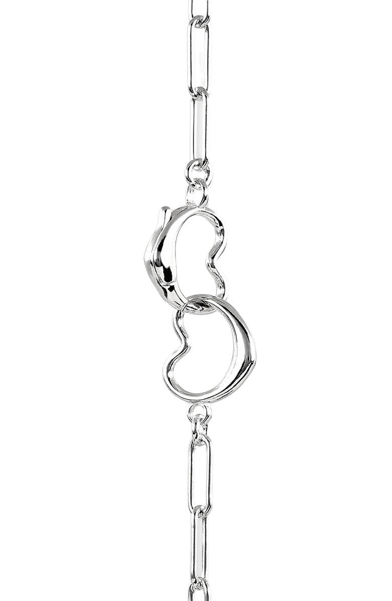 AMERICAN EXCHANGE Linked Heart Pendant Necklace, Alternate, color, Silver