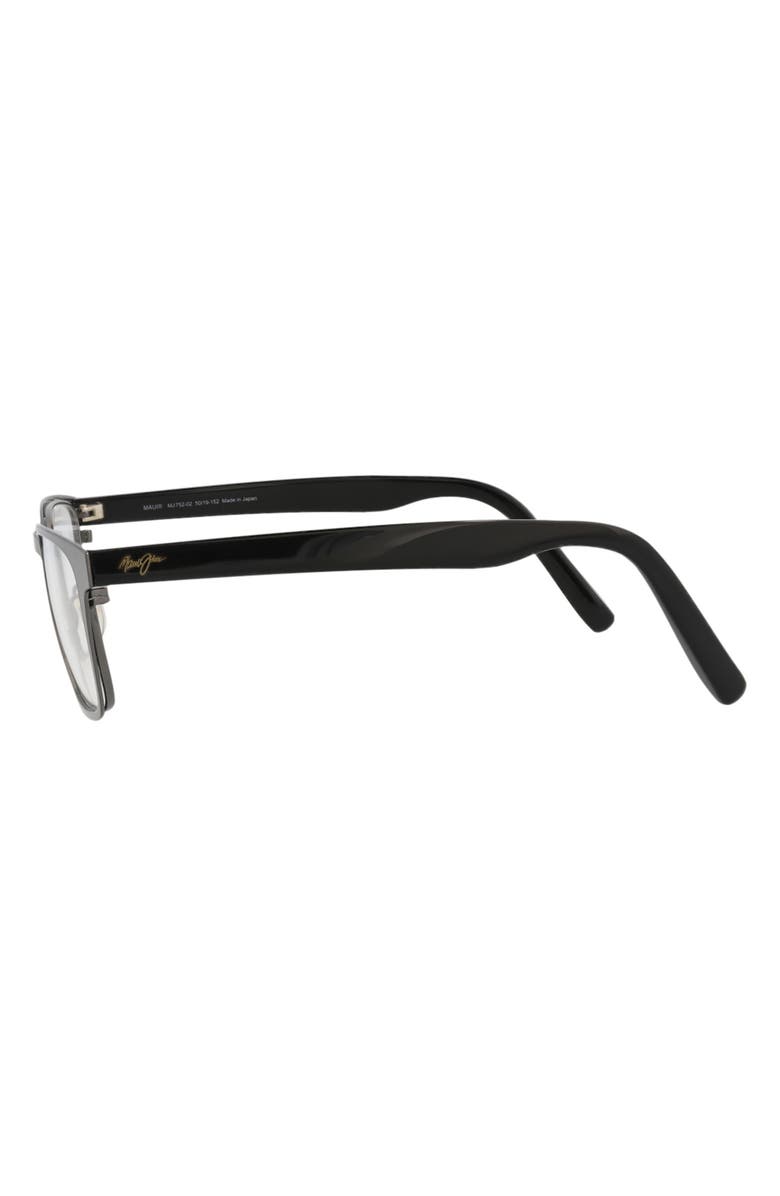 Maui Jim Core Optical 50mm Square Reading Glasses, Alternate, color, Gunmetal Black Transparent