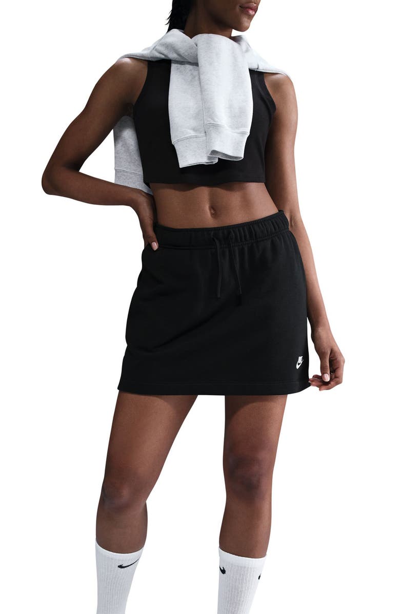Nike Sportswear Club Fleece Skirt, Alternate, color, Black/ White