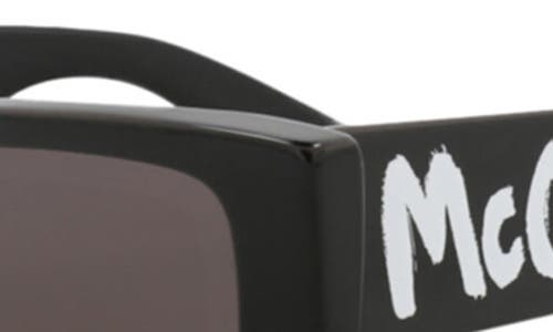 Alexander Mcqueen Mcqueen 54mm Half Rim Sunglasses In Black