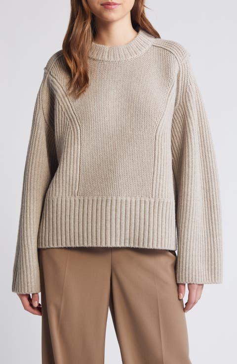 Chunky Mix Stitch Wool Sweater